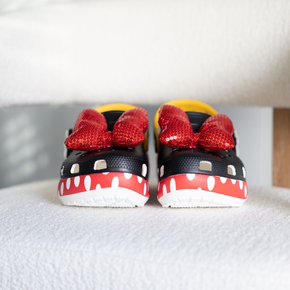 BRAND NEW NEVER WORN Disney Minnie Mouse Platform Crocs SIZE US WOMENS 7 - Picture 4 of 8